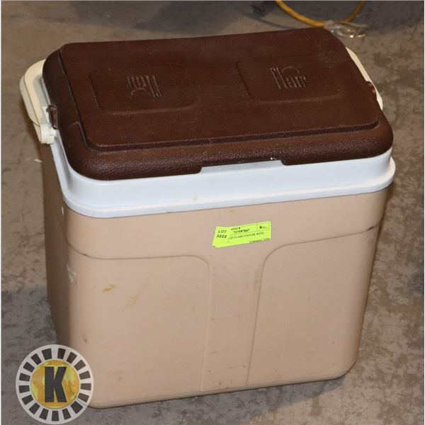 BROWN LID FLAIR COOLER WITH HANDLE