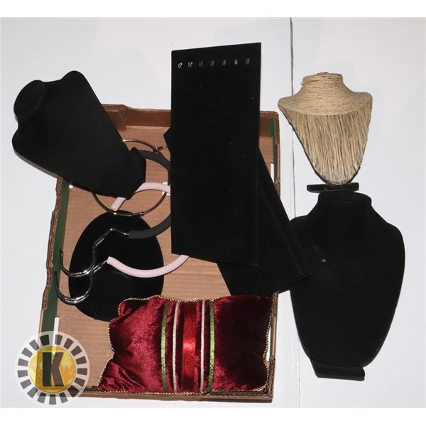 LARGE FLAT OF JEWELRY DISPLAYS