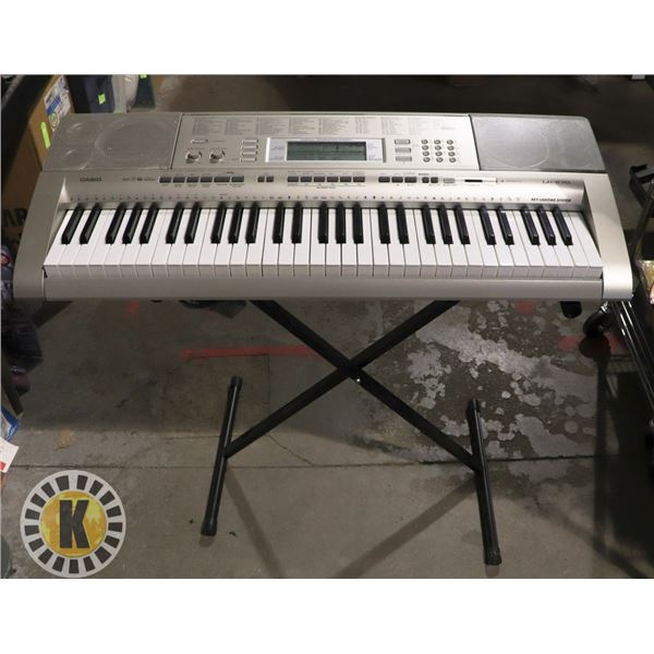 CASIO KEYBOARD WITH STAND AND POWER SUPPLY