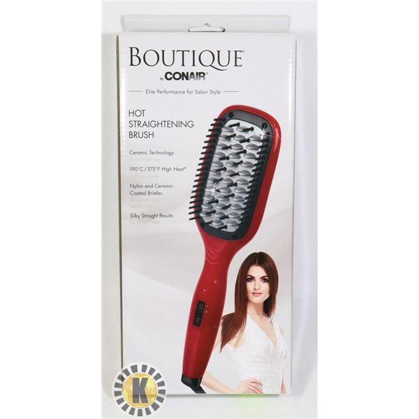 BOUTIQUE BY CONAIR HOT STRAIGHTENING BRUSH