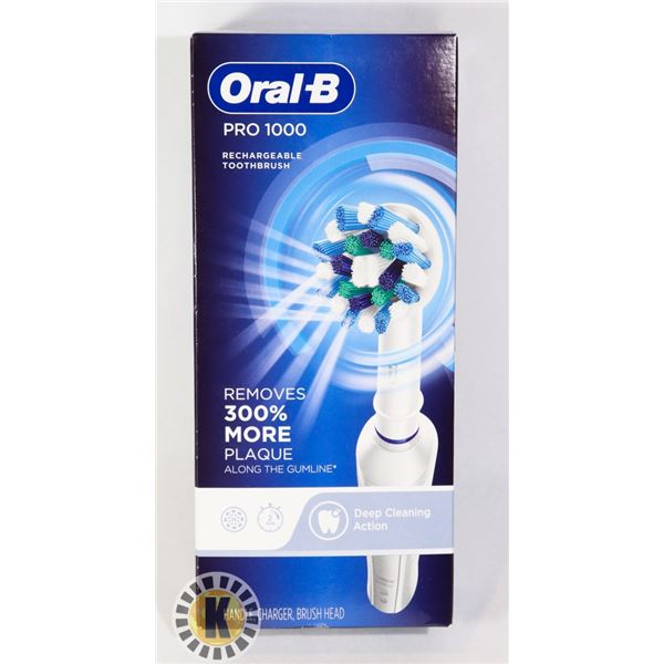 ORAL B PRO 1000 RECHARGEABLE TOOTHBRUSH