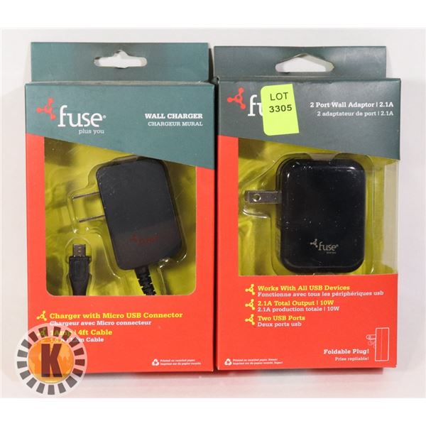 2 PORT WALL ADAPTOR SOLD WITH WALL CHARGER