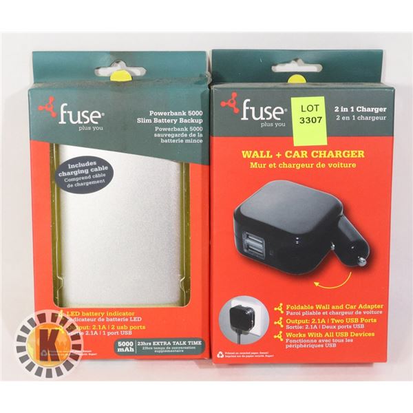 2 IN 1 CHARGER (CAR AND WALL) SOLD WITH 5000 SLIM