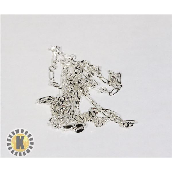 STAMPED 925 STERLING SILVER FIGARO NECKLACE