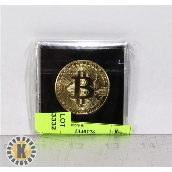 GOLD PLATED BITCOIN IN PROTECTIVE CASE