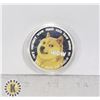 Image 1 : SILVER PLATED DOGECOIN IN PROTECTIVE CASE