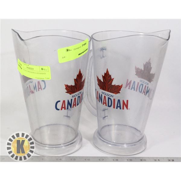 2 BEER JUGS- MOLSON CANADIAN