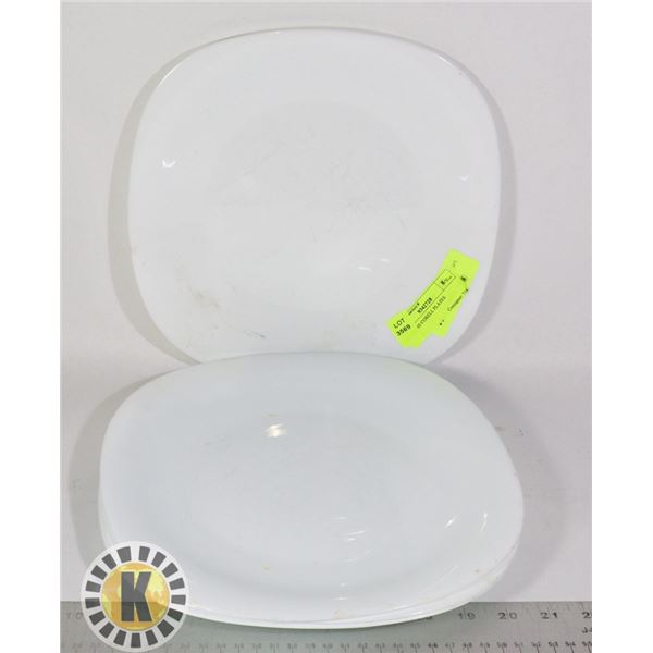 4 SQUARE CORELLE PLATES