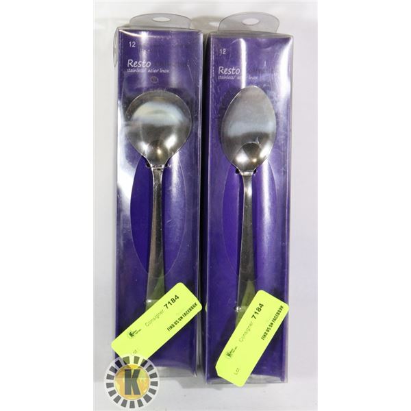 2 BUNDLES OF COMMERCIAL GRADE SPOONS