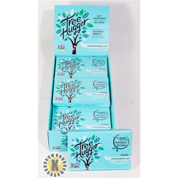 BOX OF TREE HUGGER WINTERGREEN GUM - 12 PACKS