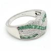 Image 5 : SILVER EMERALD CZ(1.8CT) RHODIUM PLATED RING
