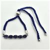 Image 1 : SILVER IOLITE(3.6CT) RHODIUM PLATED THREAD BRACELET