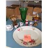 Image 1 : Antique Assorted Creamers, Vase, Dishes