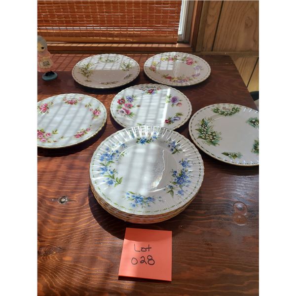 Vintage Floral Plates, Different Designs