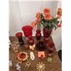 Image 1 : Vintage red Glass Decorative Items