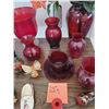 Image 2 : Vintage red Glass Decorative Items