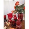 Image 3 : Vintage red Glass Decorative Items