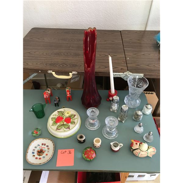 Swedish Strawberry Wall Plaque, Vase, Crystal & Home Decor