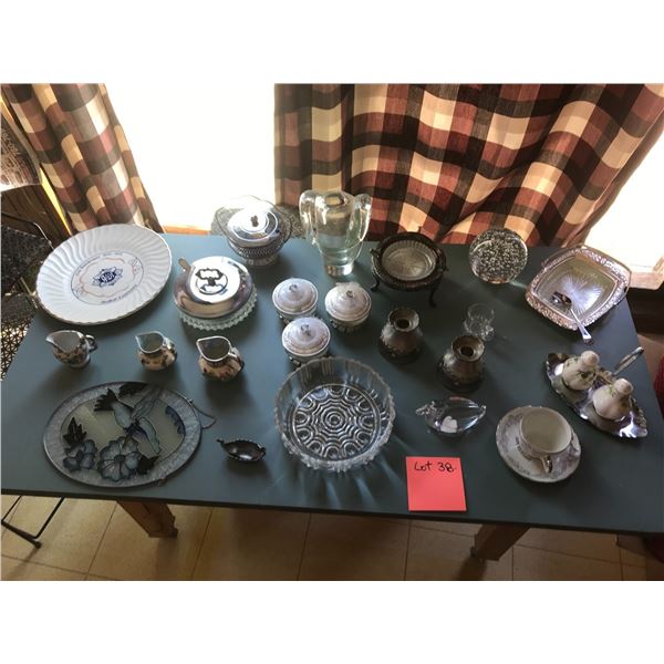 Hummingbird Wall Decor, Round Glass Paper Weight, Serving Dishes