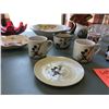 Image 6 : Mickey Mouse Dishes, Bird Figurine, Cow Salt & Pepper Shakers, Wood Panda, Crystal & Plates