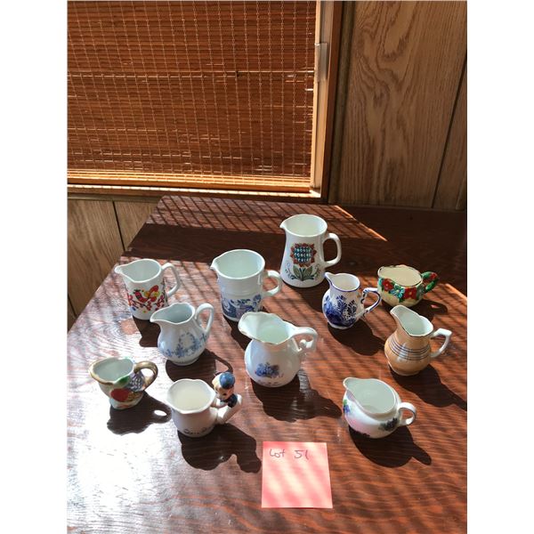 Varied Novelty Creamers