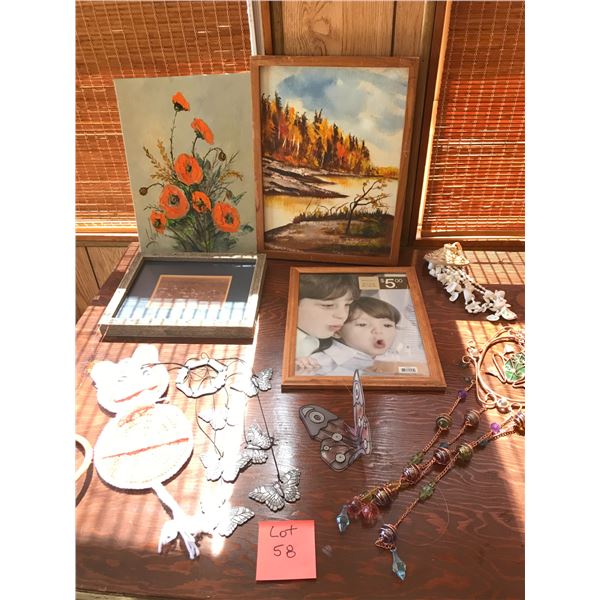 Butterfly Wind Chime, Autumn& Floral Painting, Frog Outdoor Ornament