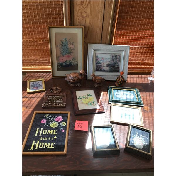 Duck Figurines & Assorted Paintings