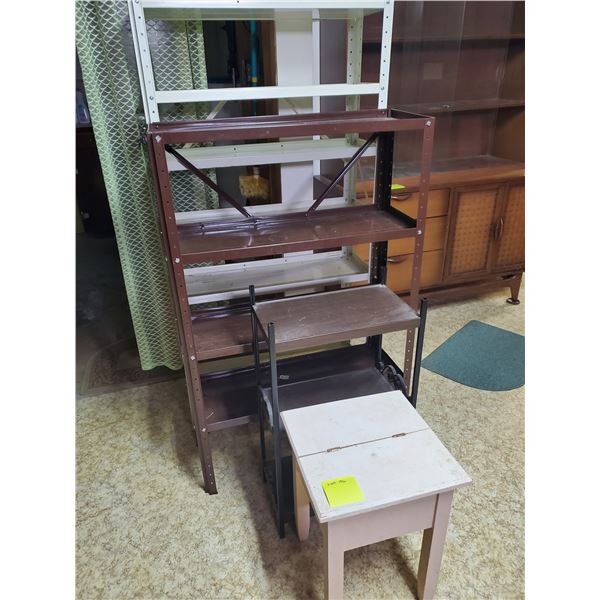 Assorted Metal Vintage Shelving