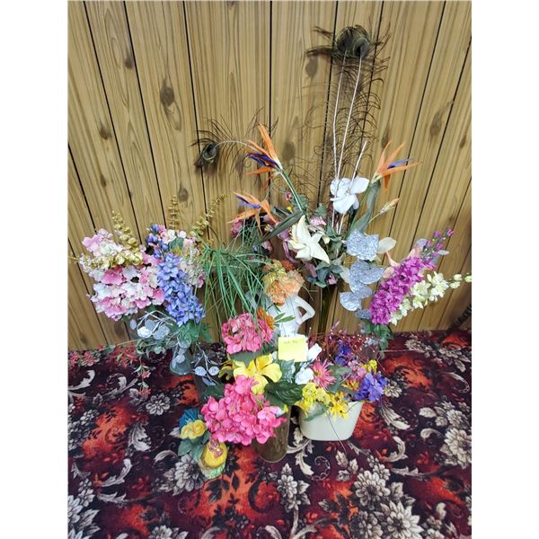 Silk Flowers & Vases