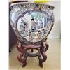 Image 2 : Asian Porcelain Koi Fish Bowl & Stand