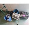 Image 2 : Assorted Screws & Bolts, Metal Stool, Plastic Buckets & Trolley