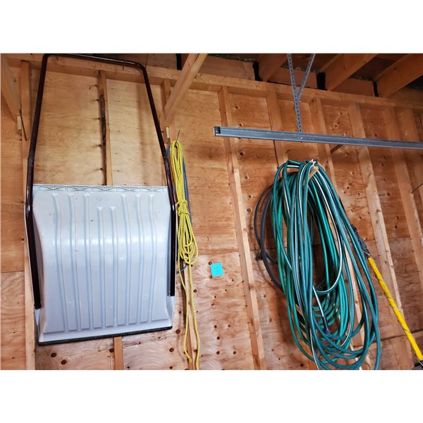 Giant Show Shovel, Garden Hoses & Tree Pruning Tool