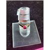 Image 2 : Ladies 10k Gold Synthetic Ruby Ring
