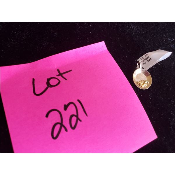 10k Gold Pan Pendant