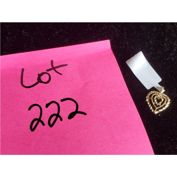 10k Gold Heart Pendant