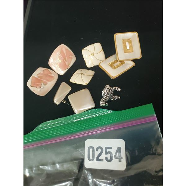 Fashion Earrings & Zebra Pin