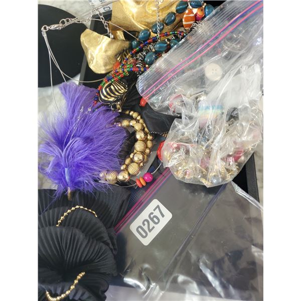 Assorted Costume Jewelry & Hair Pieces