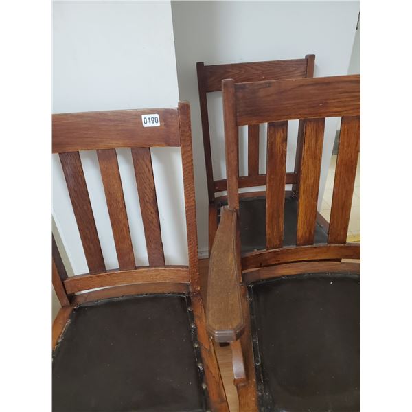 6 Vintage Wooden Chairs