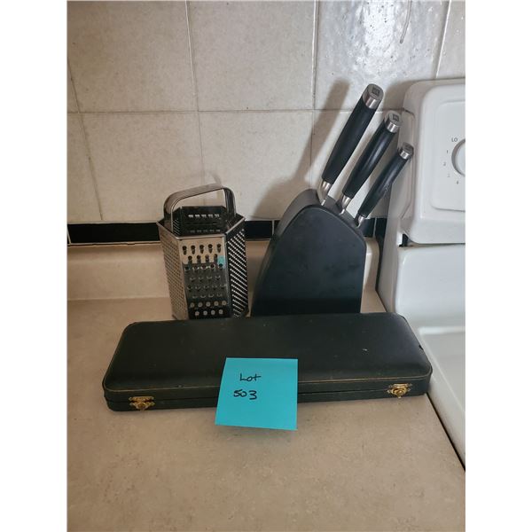 Carving Knife Set, Cheese Grater & Knife Set