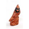 Image 1 : Zuni Carved Apple Coral Cardinal Fetish, H. Sandy