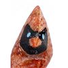 Image 2 : Zuni Carved Apple Coral Cardinal Fetish, H. Sandy