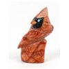 Image 3 : Zuni Carved Apple Coral Cardinal Fetish, H. Sandy
