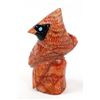 Image 4 : Zuni Carved Apple Coral Cardinal Fetish, H. Sandy
