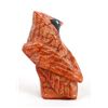 Image 6 : Zuni Carved Apple Coral Cardinal Fetish, H. Sandy