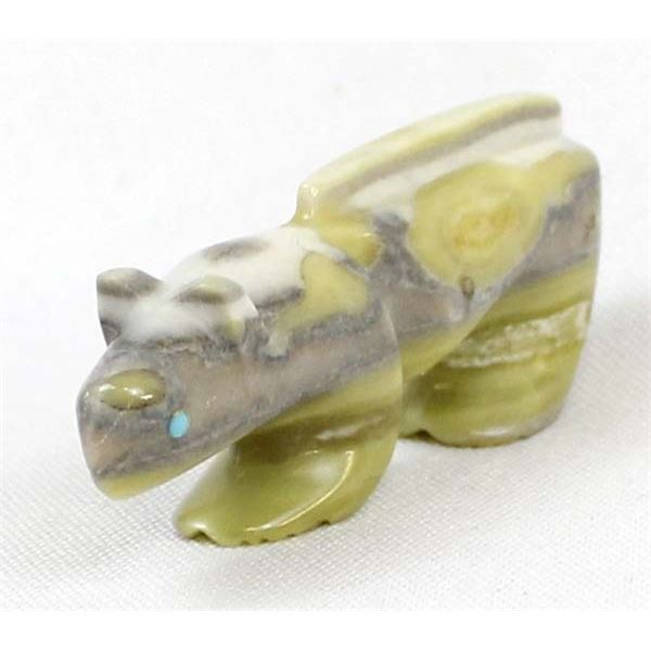 Zuni Serpentine Mountain Lion Fetish by R Lunasee