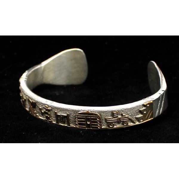 Navajo Sterling Gold Filled Storyteller Bracelet
