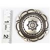 Image 7 : Navajo Brushed Sterling Silver Concho Pin