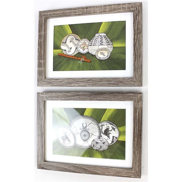 2 Original Mimbres Designed Paintings by Nichols
