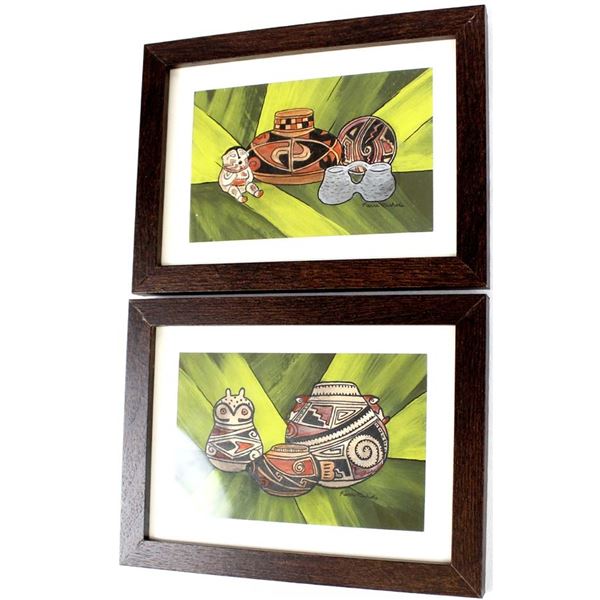 2 Original Acrylic & Ink Paintings by Nichols