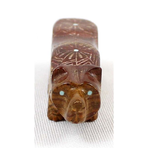 Zuni Agate Bear Fetish by Adrian Cachini